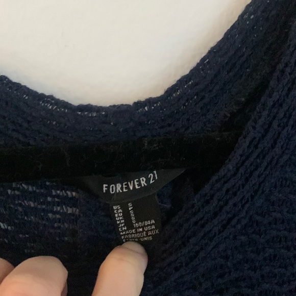 Forever 21 royal blue top with buttons on backside - Picture 2 of 3